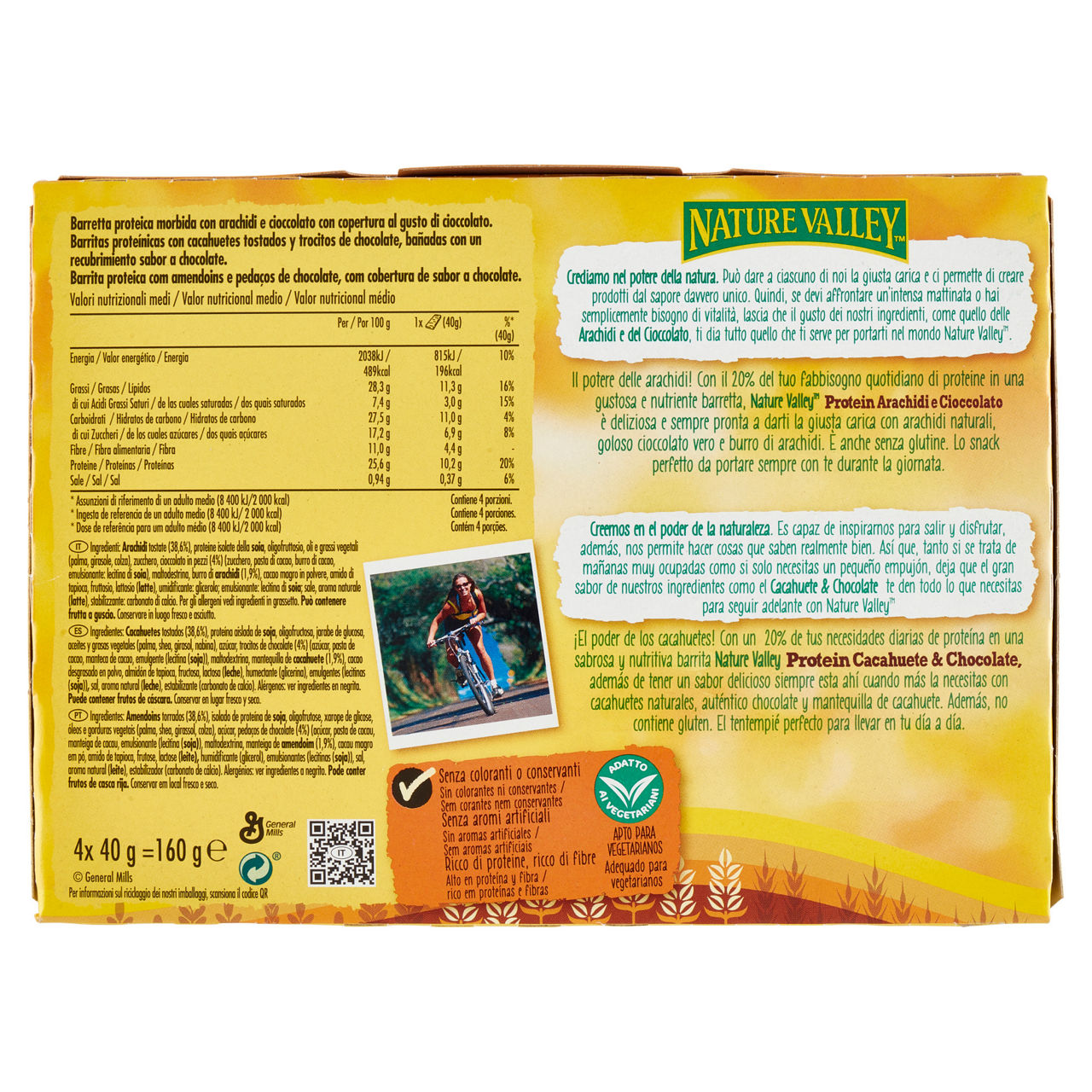 Barrette nature valley protein arachidi e dark chocolate 4x40gr - Immagine 51