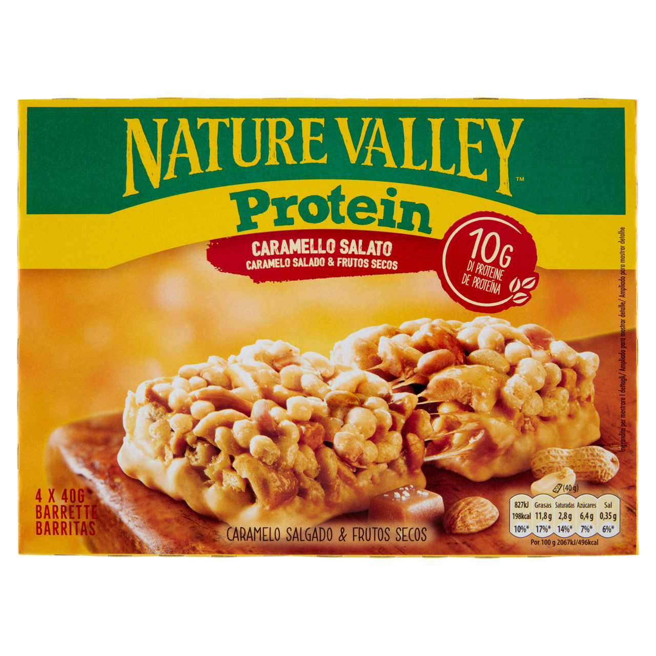 Barrette nature valley protein arachidi e caramello 4x40gr - Immagine 01