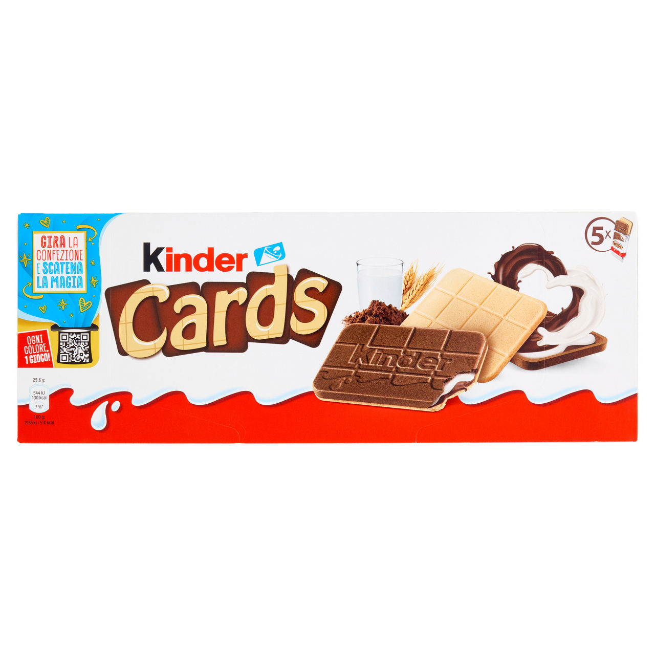 Biscotti a cialda con ripieno cremoso latte e cacao 128 gr - Immagine 01