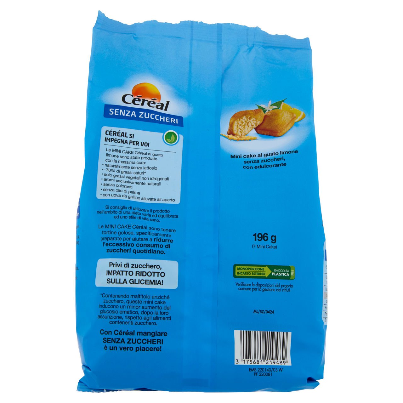 Mini Cake al gusto limone senza zuccheri 7 pz 196 gr - Immagine 31