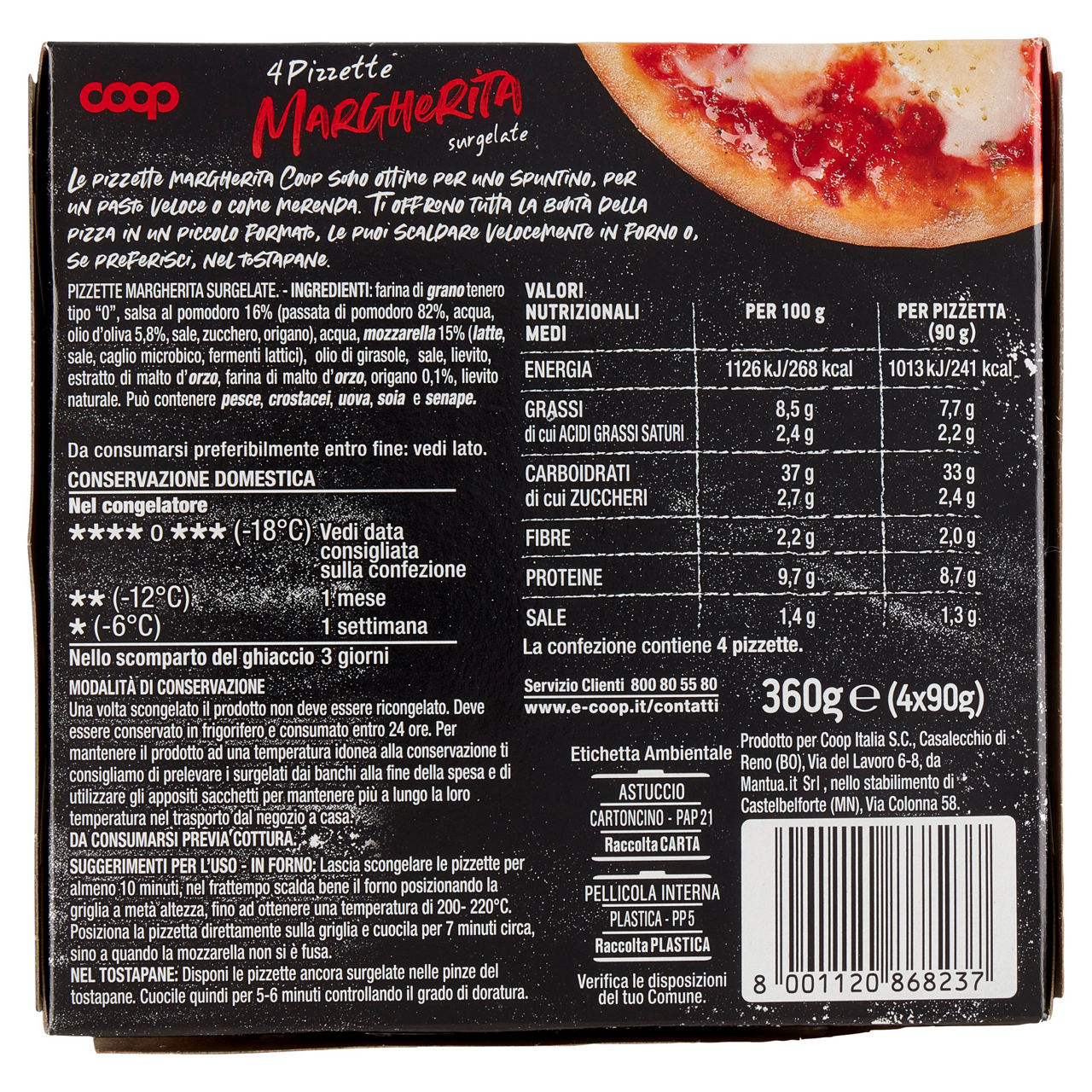 Pizzette Margherita 4 pz 360 gr - Immagine 61