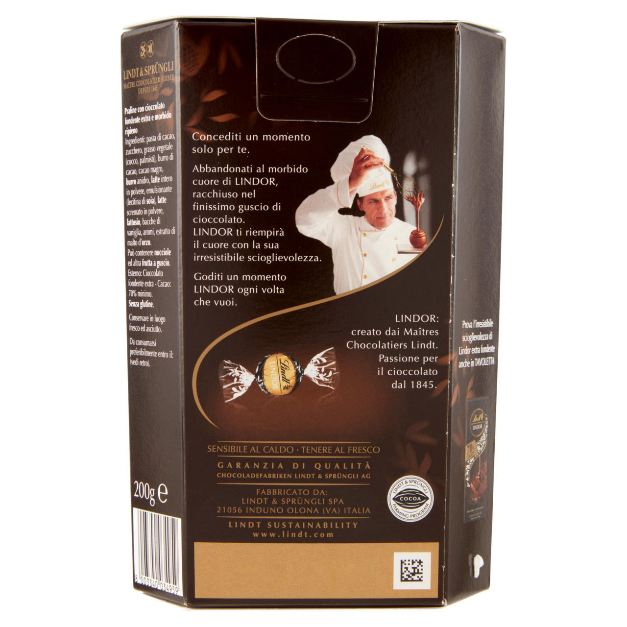 Cornet extra fondente 70% cacao lindt g 200 - Immagine 21