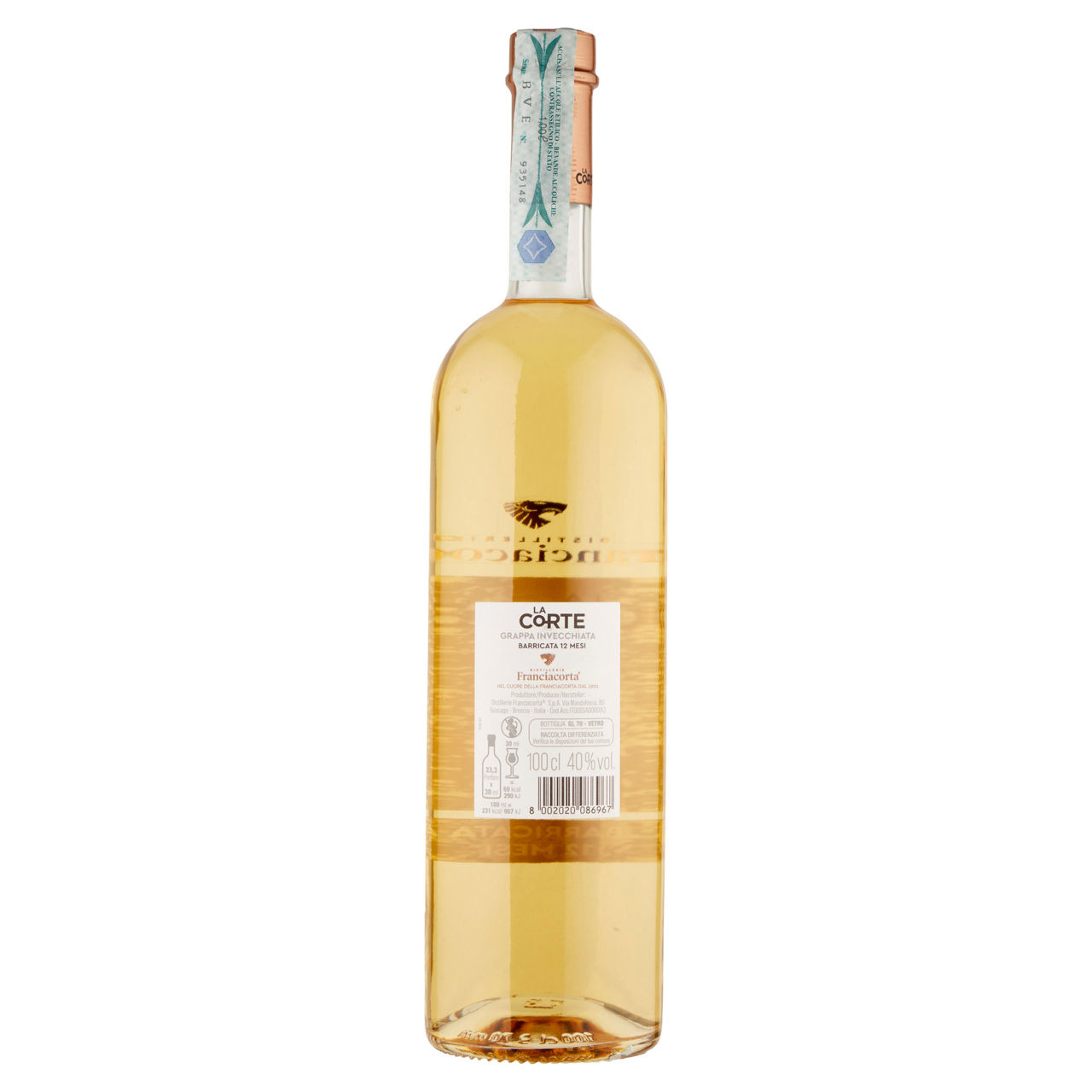 Grappa barricata la corte distillerie franciacorta 40 gradi bottiglia lt 1 - Immagine 51