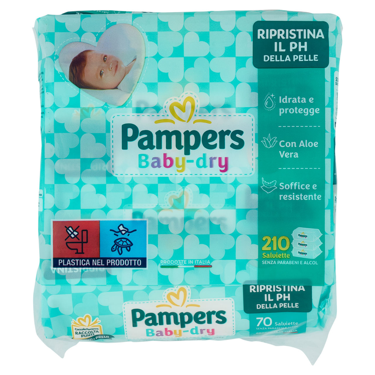 Salviette Baby Dry 170 pz + 40 gratis