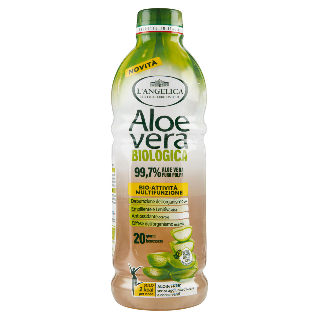 Integratore alimentare aloe bio succo e polpa 1 lt - Immagine 01