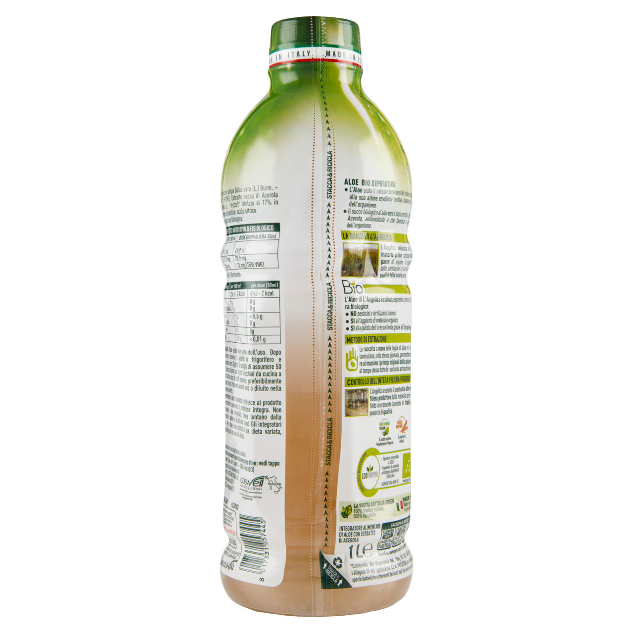 Integratore alimentare aloe bio succo e polpa 1 lt - Immagine 41