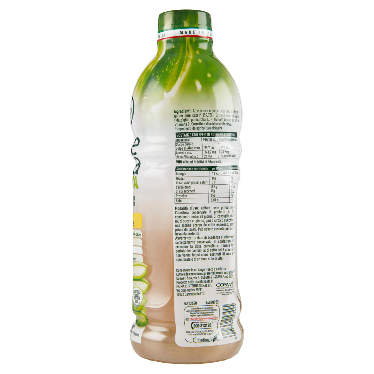 Integratore alimentare aloe bio succo e polpa 1 lt - Immagine 51
