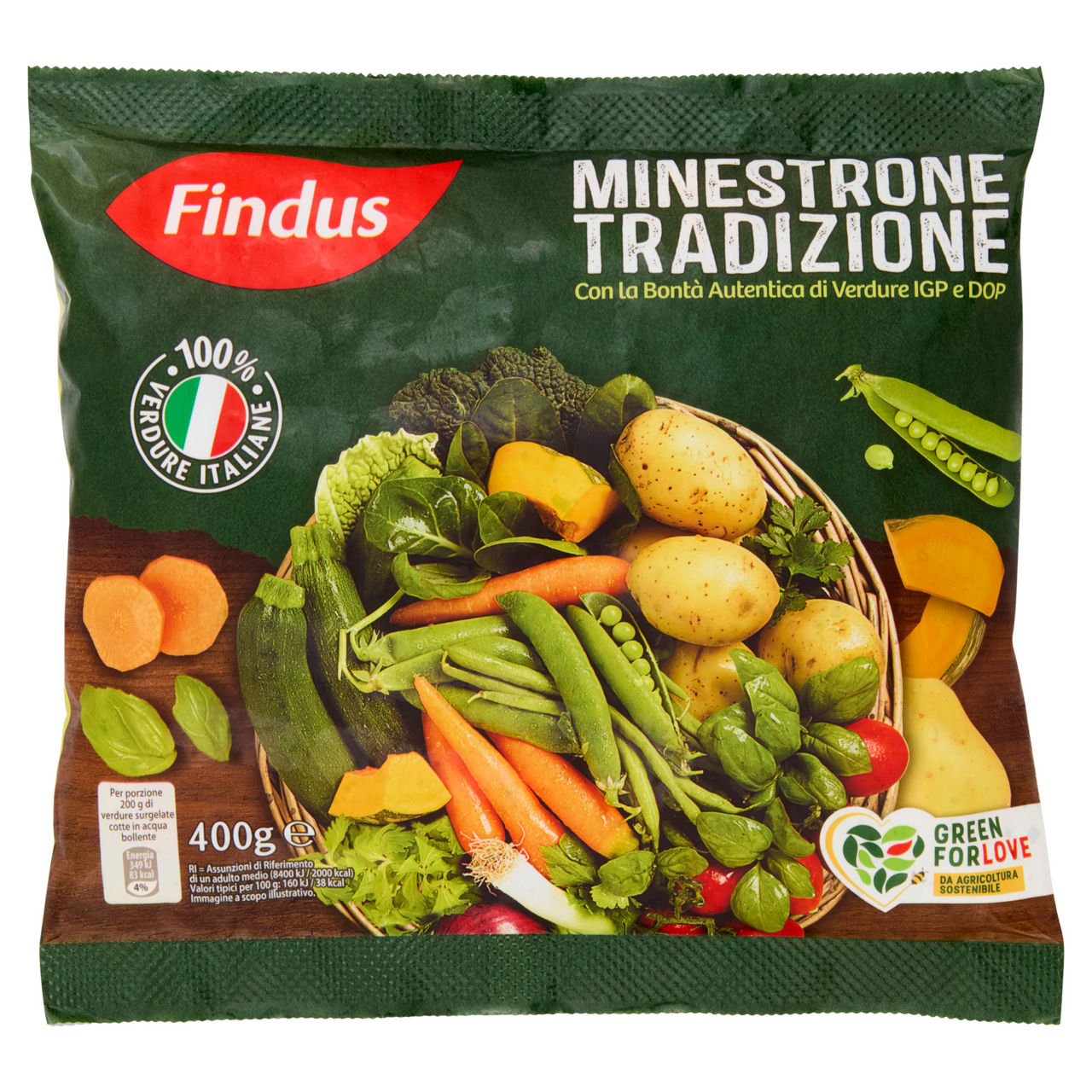 Minestrone tradizionale surgelato 400 gr