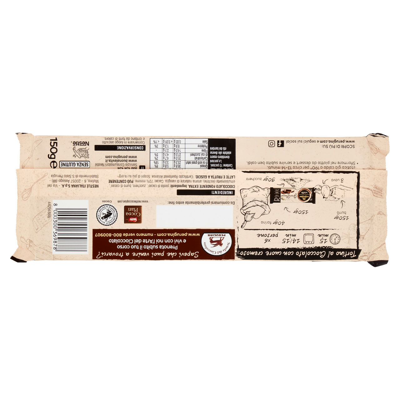 Tavoletta di cioccolato fondente extra 70% Gran Blocco 150 gr - Immagine 11