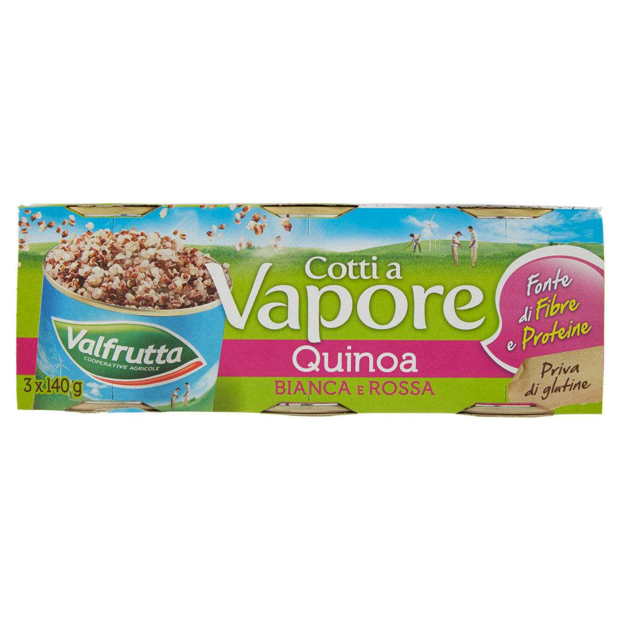 Quinoa bianca e rossa cotti al vapore 3 pz x 135 gr  - Immagine 01