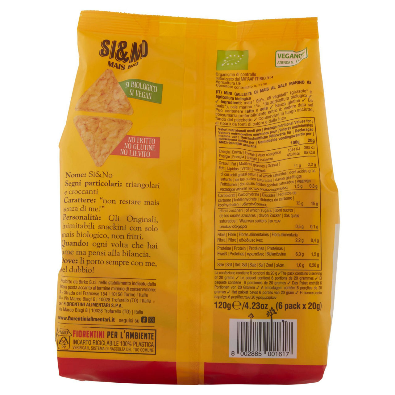 Triangolini di mais al sale marino bio 6 pack x 20 gr - Immagine 51