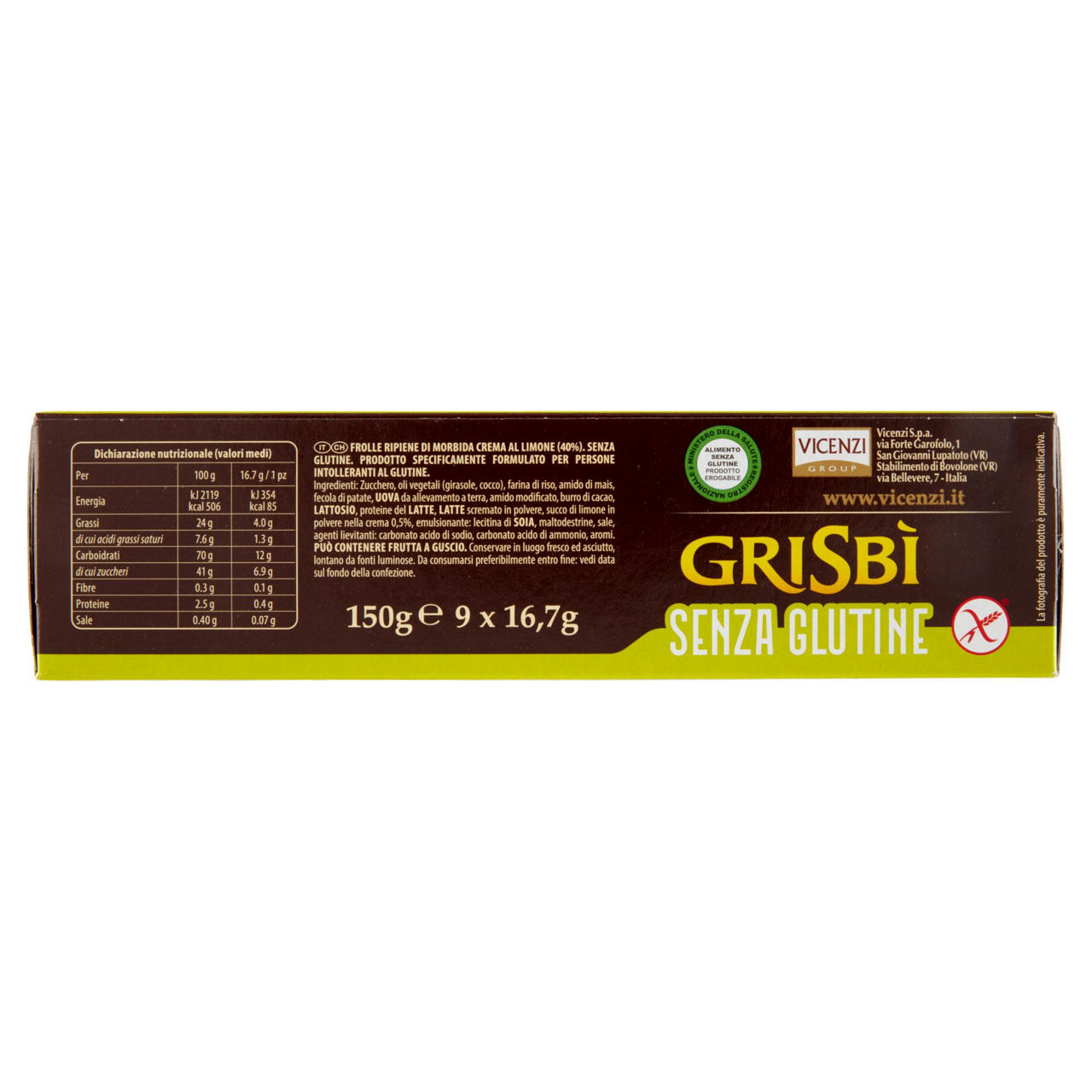 Biscotti Grisbì ripieni di crema al limone senza glutine 150 gr - Immagine 21