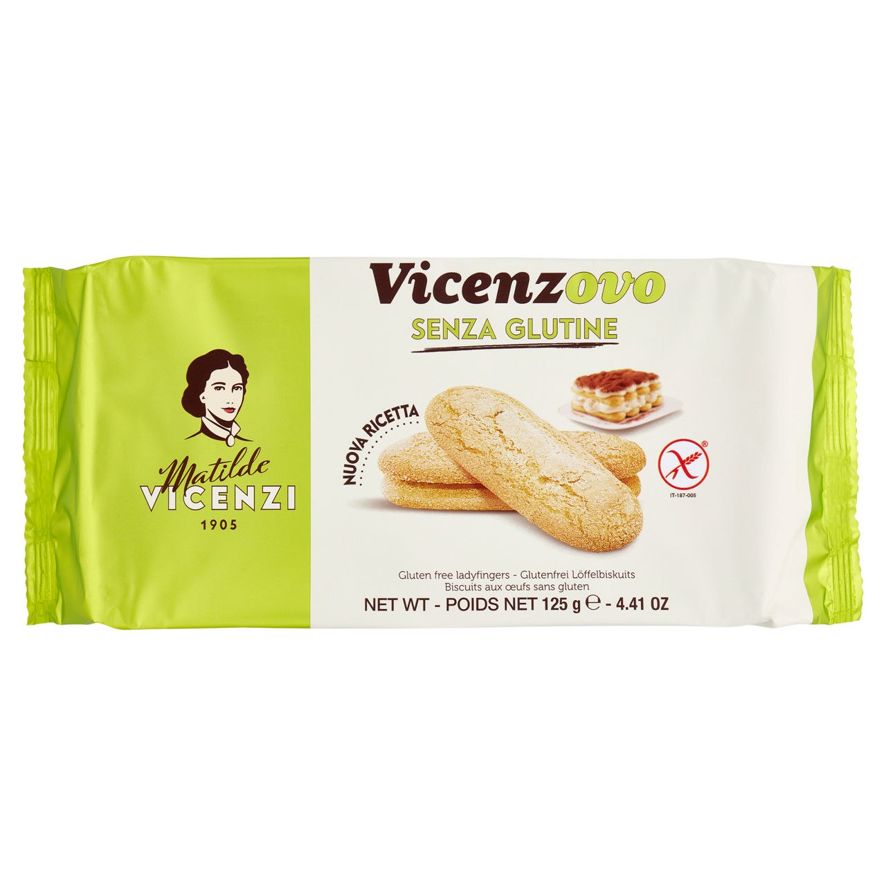 Biscotti Savoiardi Vicenzovo senza glutine 125 gr - Immagine 01