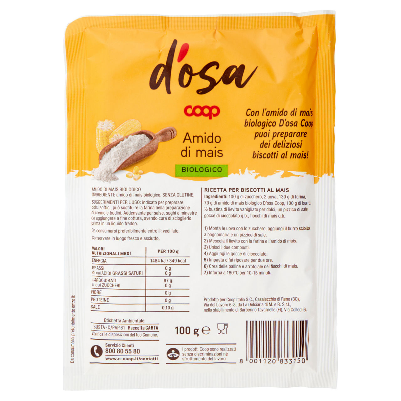 Amido di mais bio 100 gr - Immagine 51