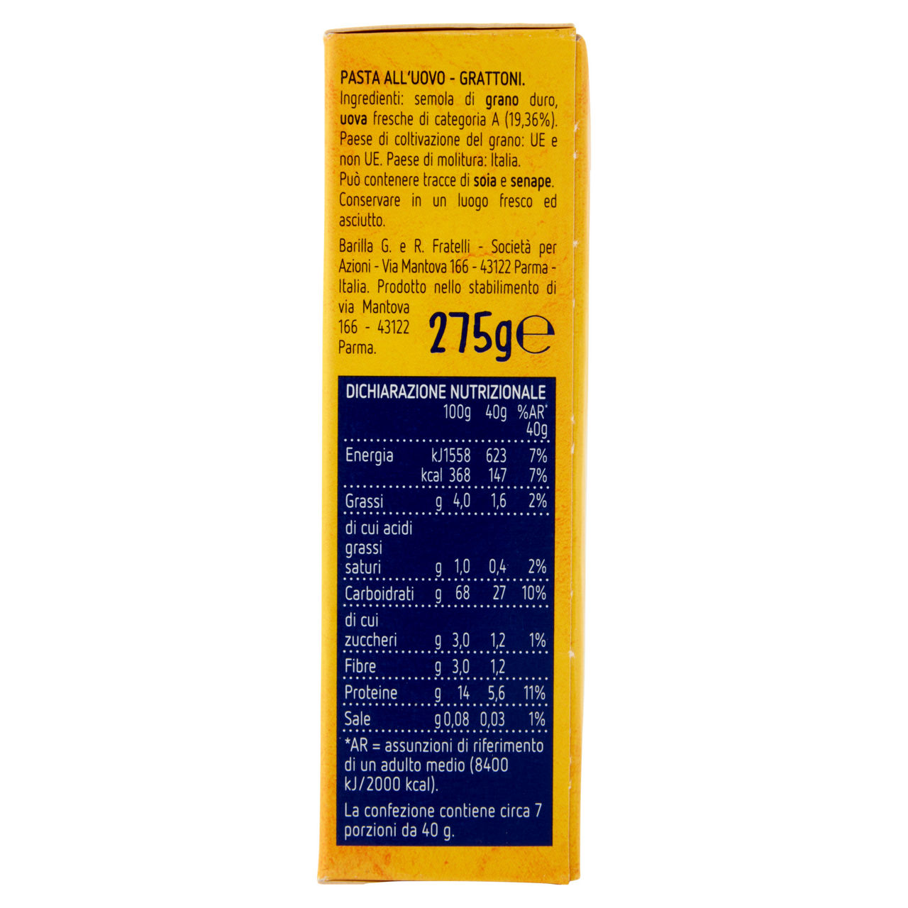 Pasta all'uovo grattoni 275 gr - Immagine 31