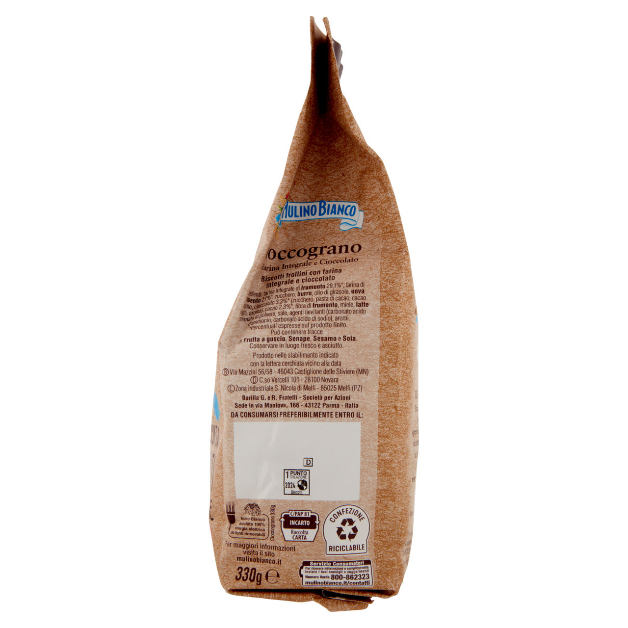 Biscotti Cioccograno con farina integrale e cioccolato 330 gr - Immagine 51