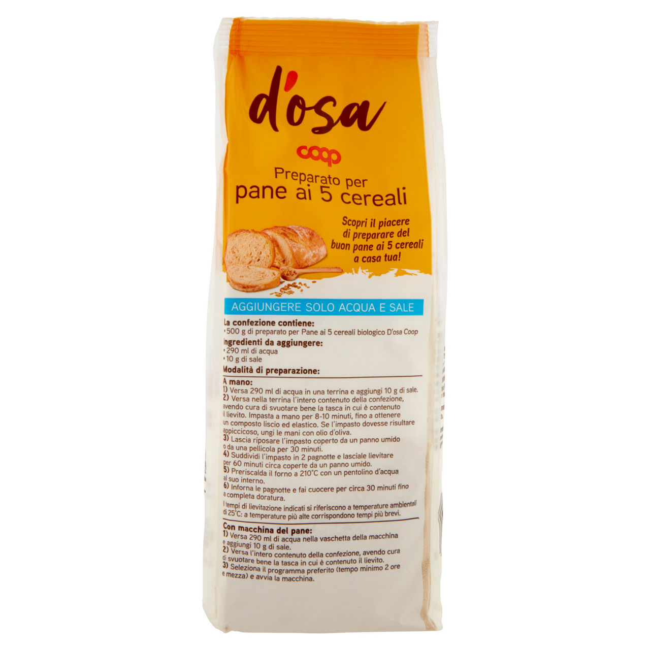 Preparato per pane ai 5 cereali bio 500 gr - Immagine 91
