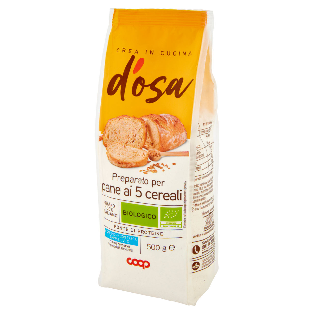 Preparato per pane ai 5 cereali bio 500 gr - Immagine 41