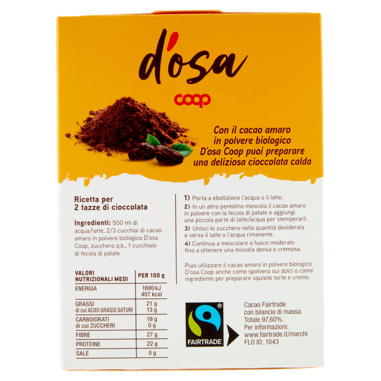 Cacao amaro in polvere bio 75 gr - Immagine 61