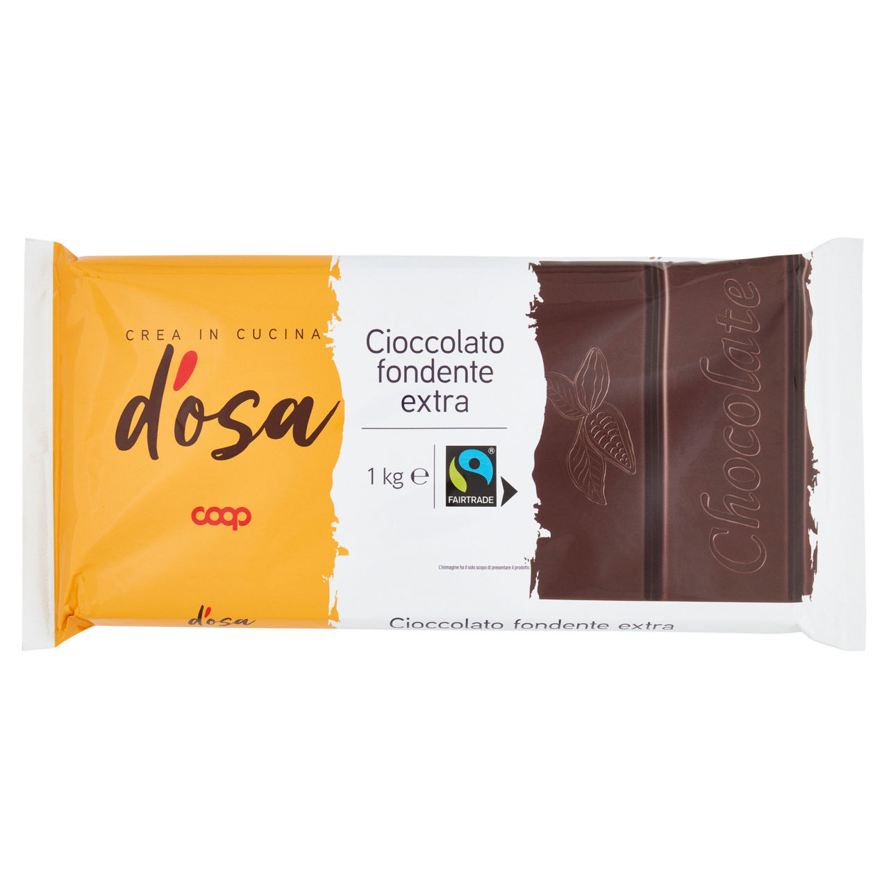 Tavoletta blocco di cioccolato fondente extra 1 kg - Immagine 01