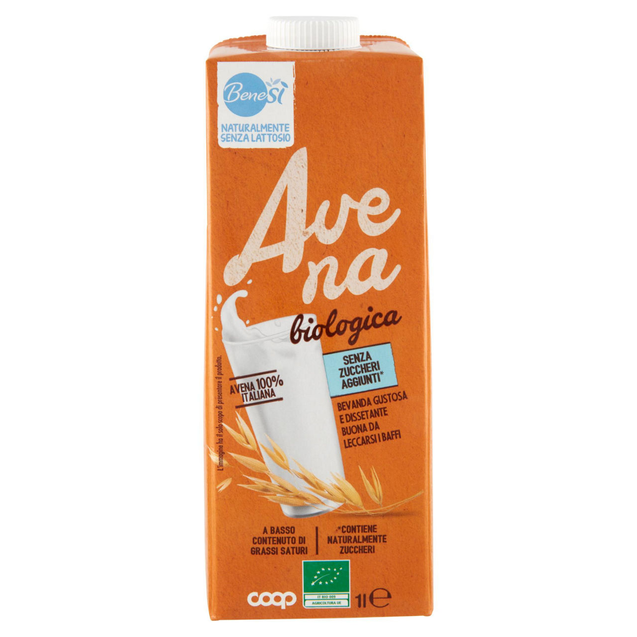 Bevanda di avena bio senza zuccheri aggiunti 1 lt