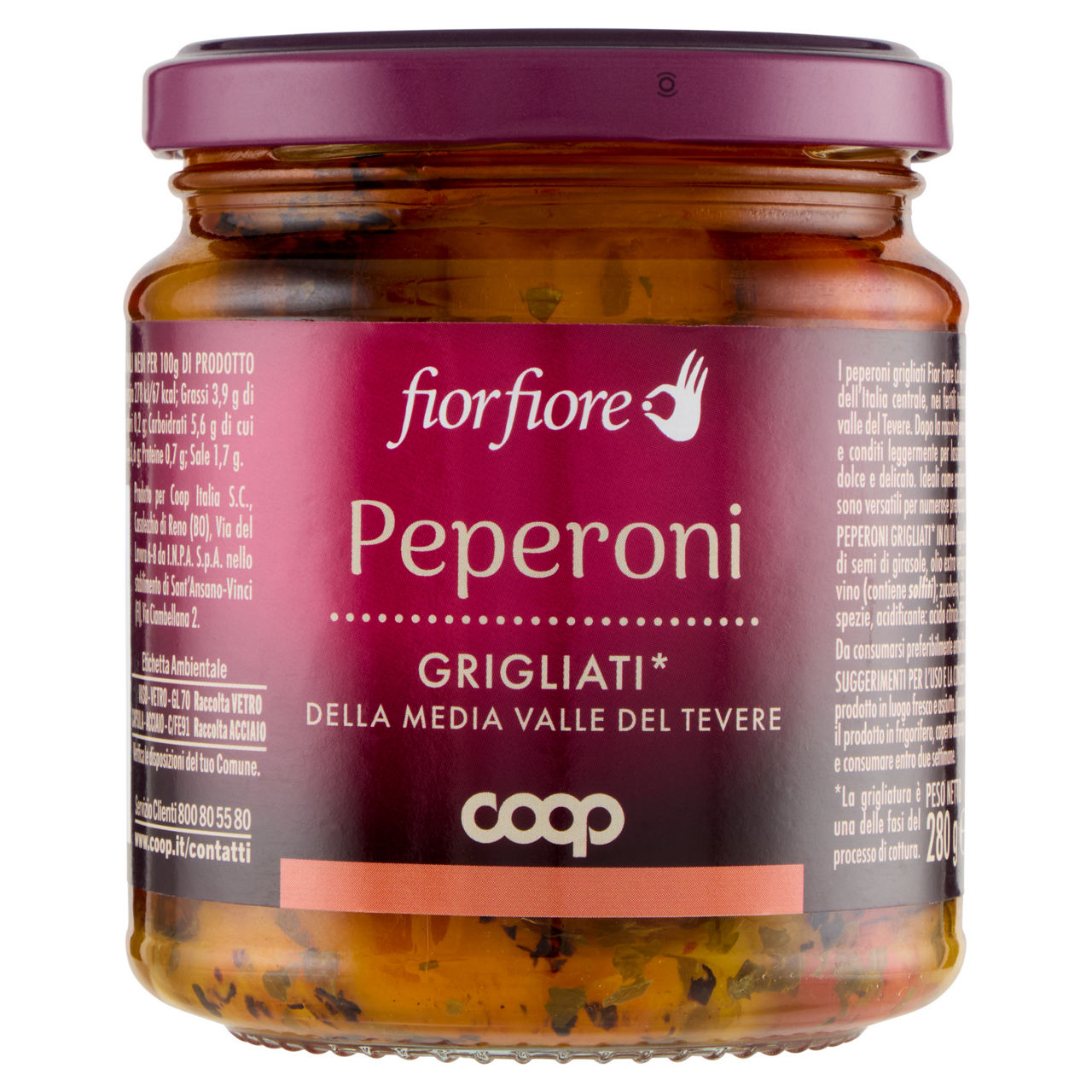 Peperoni della media valle del tevere grigliati fior fiore coop vv gr.280 - Immagine 01
