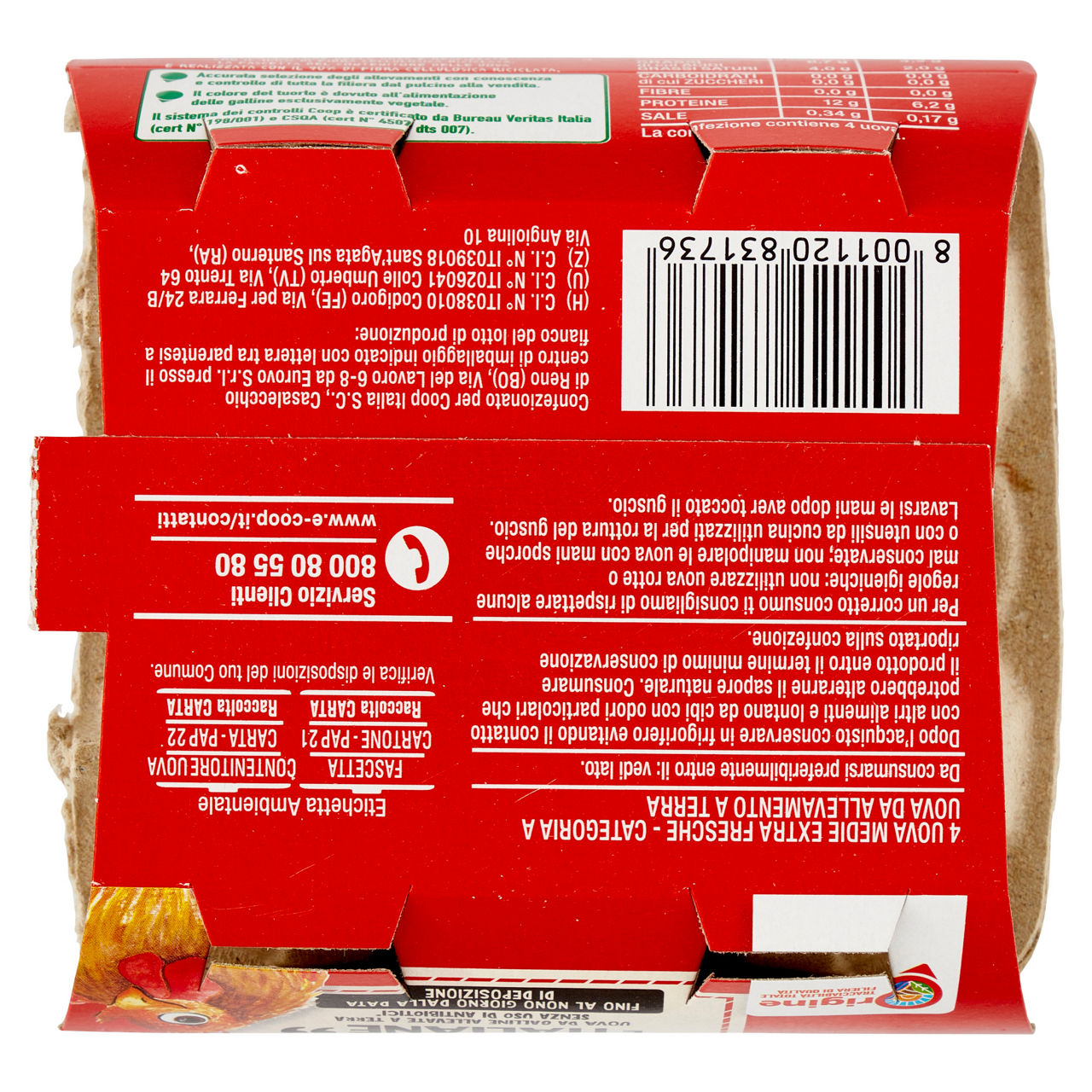 Uova medie extra fresche da allevamento a terra senza uso di antibiotici 4 pz - Immagine 121