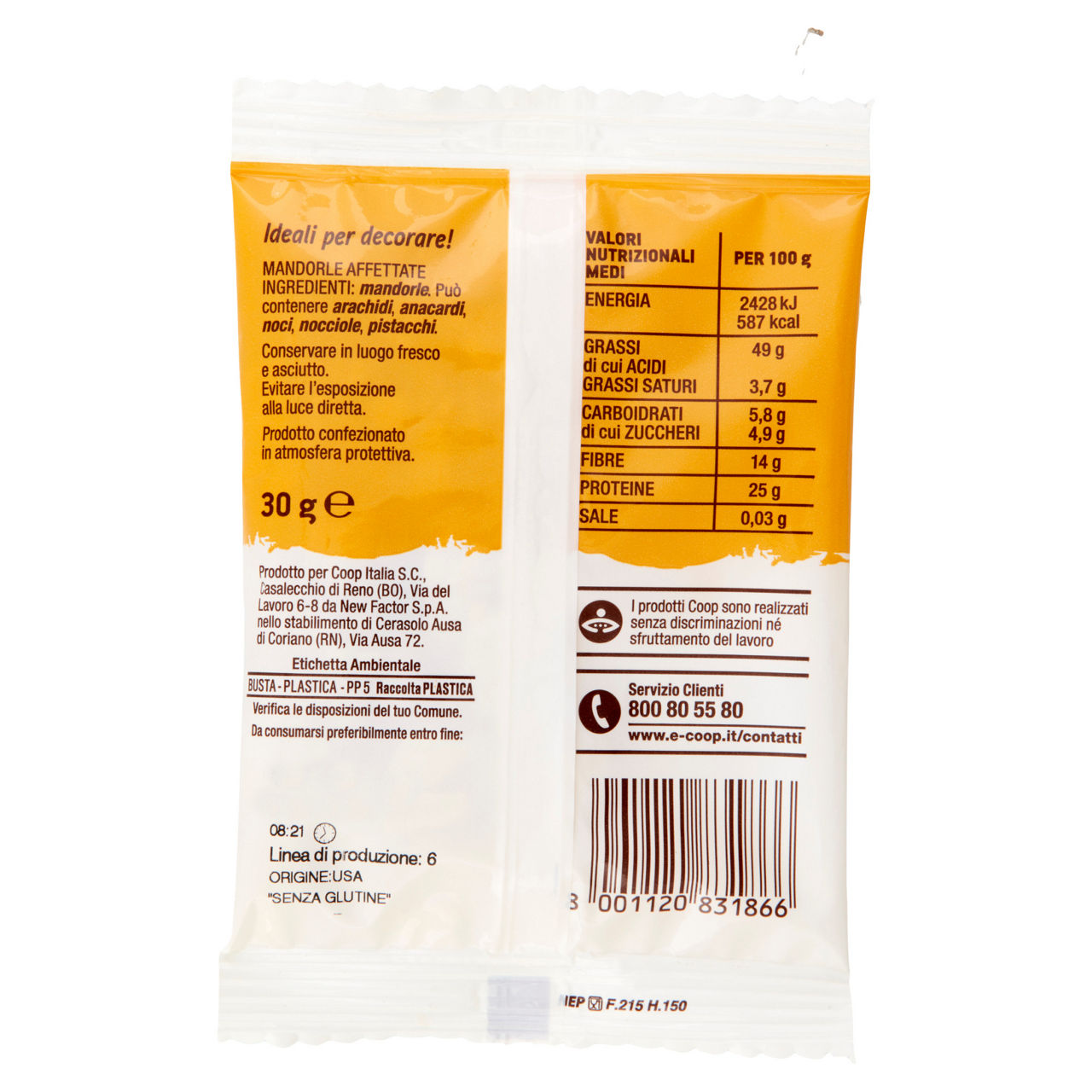 Mandorle affettate 30 gr - Immagine 41