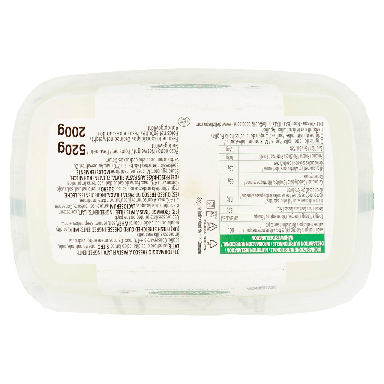 Mozzarella di latte pugliese 200 gr - Immagine 11