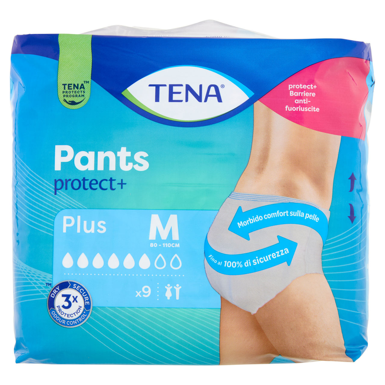 Assorbenti per incontinenza pants plus m 9 pz