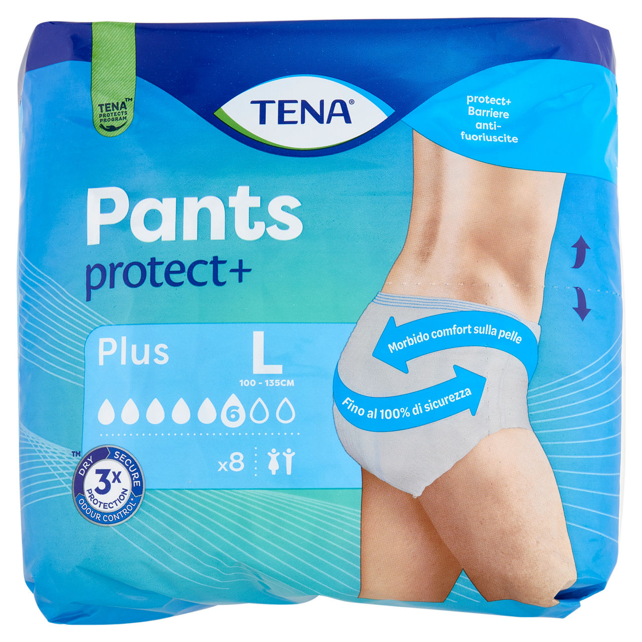 Assorbenti per incontinenza pants plus l 8 pz - Immagine 01