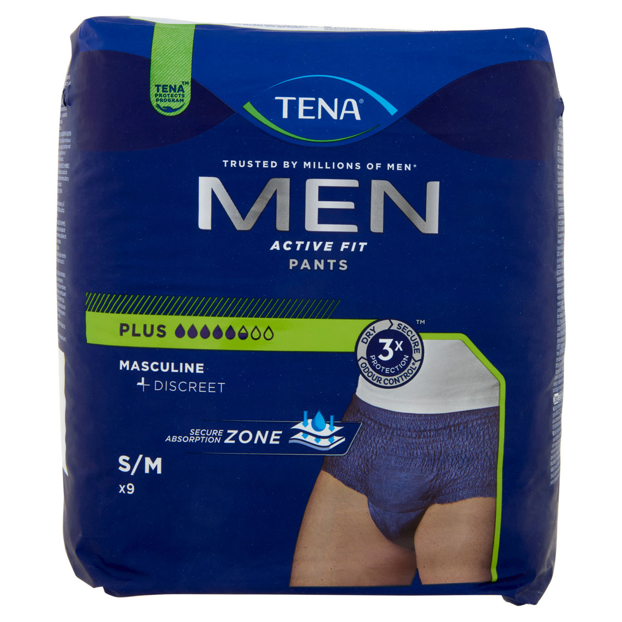 Assorbenti per incontinenza uomo pants active fit s/m 9 pz - Immagine 01
