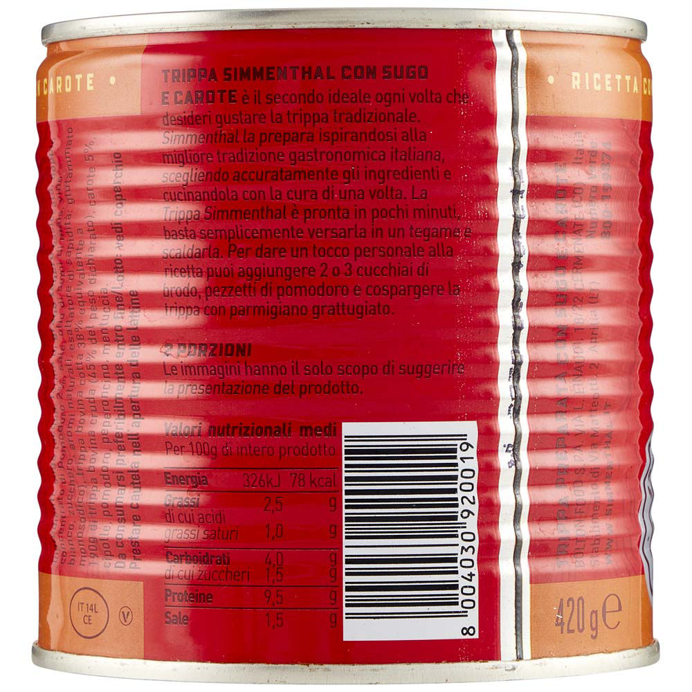 Trippa al sugo con carote 420 gr - Immagine 21