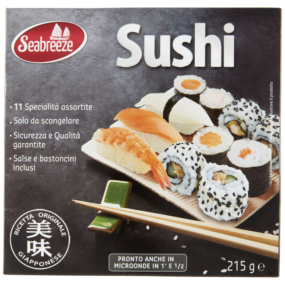 Sushi mix di Nigiri Maki e California roll con salse e bacchette 11 pz 215 gr - Immagine 01