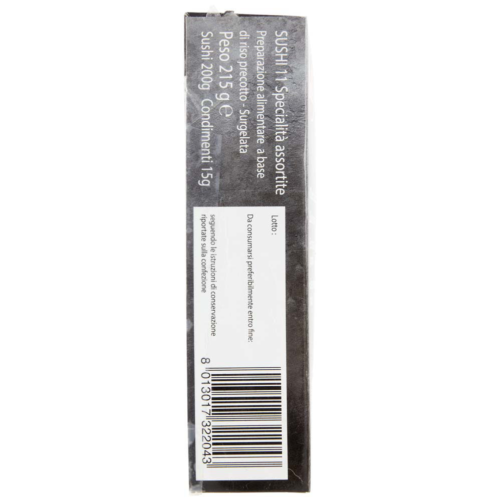 Sushi mix di Nigiri Maki e California roll con salse e bacchette 11 pz 215 gr - Immagine 11