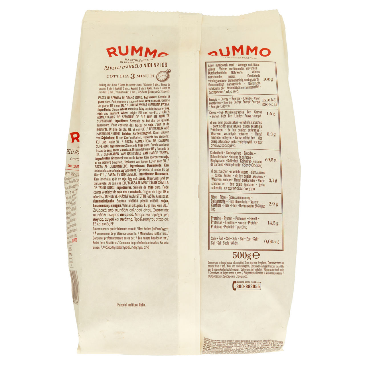 Capelli d'angelo nidi n° 106 rummo lenta lavorazione vassoio g 500 - Immagine 41