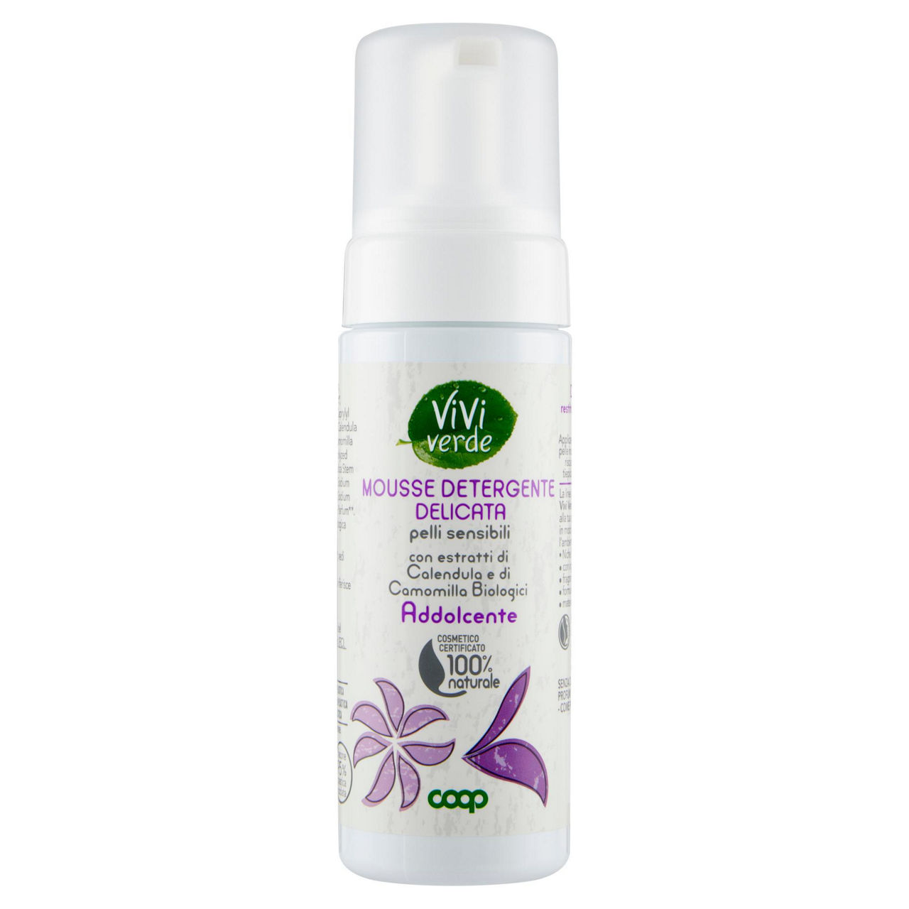 Mousse detergente delicata pelli sensibili vivi verde 150 ml - Immagine 01