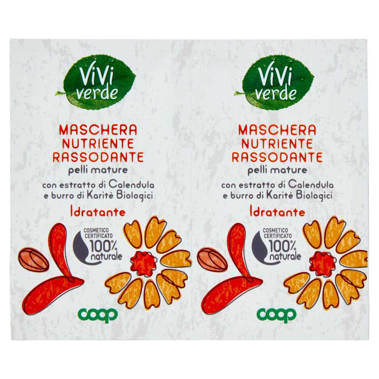 Maschera nutriente rassodante pelli mature vivi verde 2 x 7,5 ml