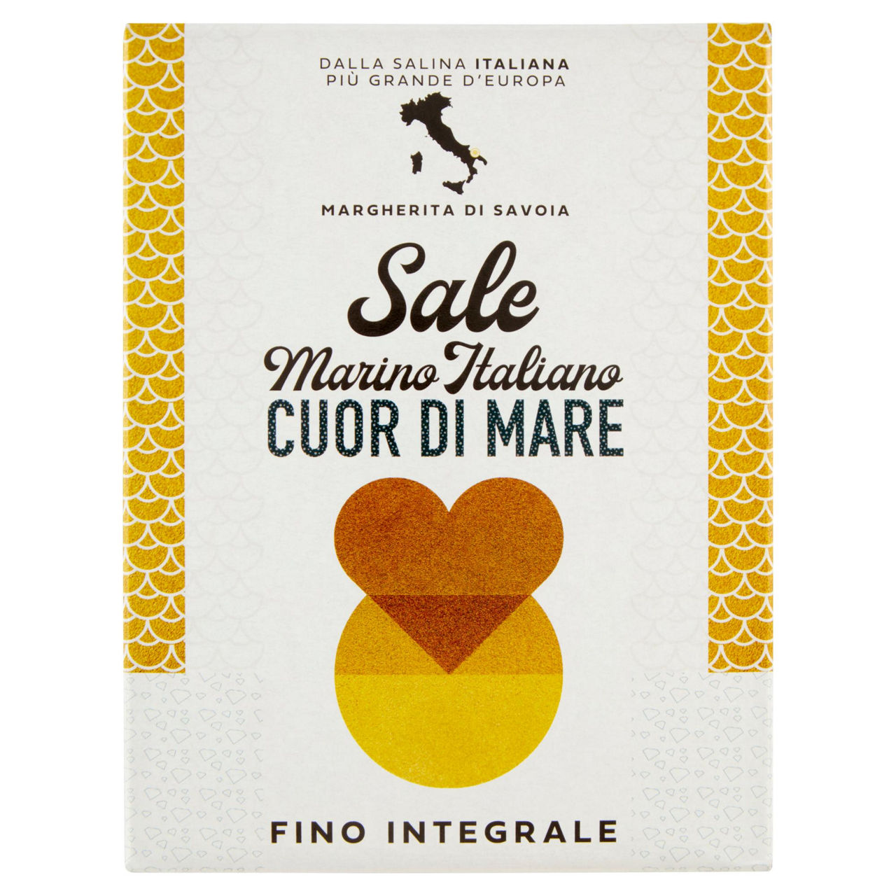 Sale marino integrale fino 100% ita cuore di mare scatola kg.1