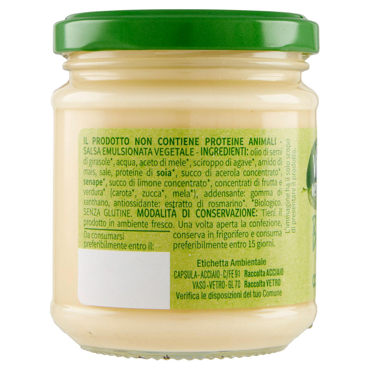 Maionese senza uova biologica vivi verde 180 g - Immagine 11