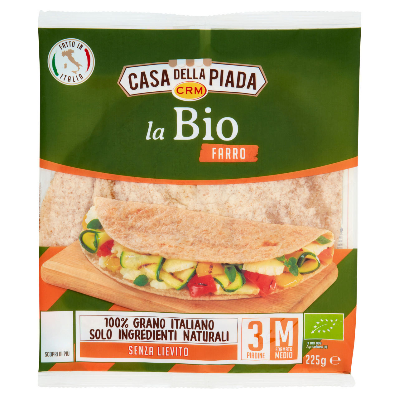 Piadina di farro bio casa della piada crm busta g 225 - Immagine 01