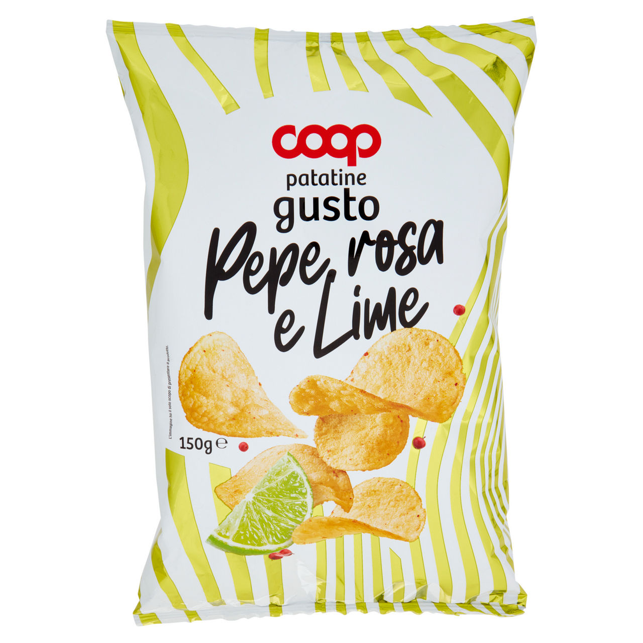 Patatine classiche al gusto pepe rosa e lime 150 gr - Immagine 01