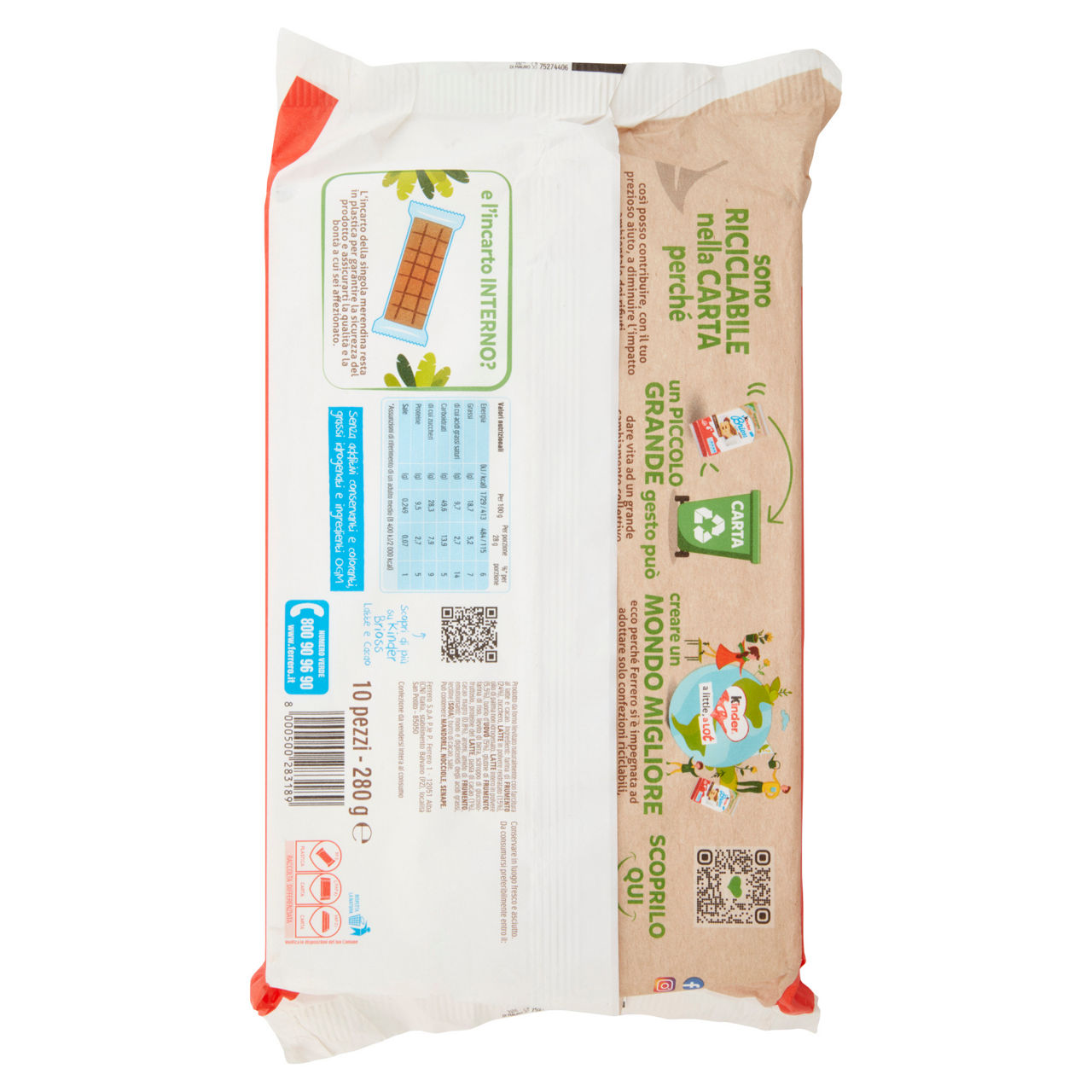 Merendine Brioss latte e cacao 10 pz 280 gr - Immagine 51