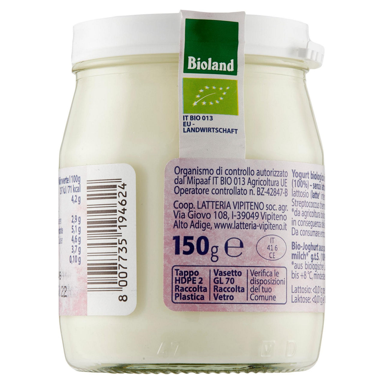 Yogurt intero da Latte Fieno bio bianco 150 gr - Immagine 21