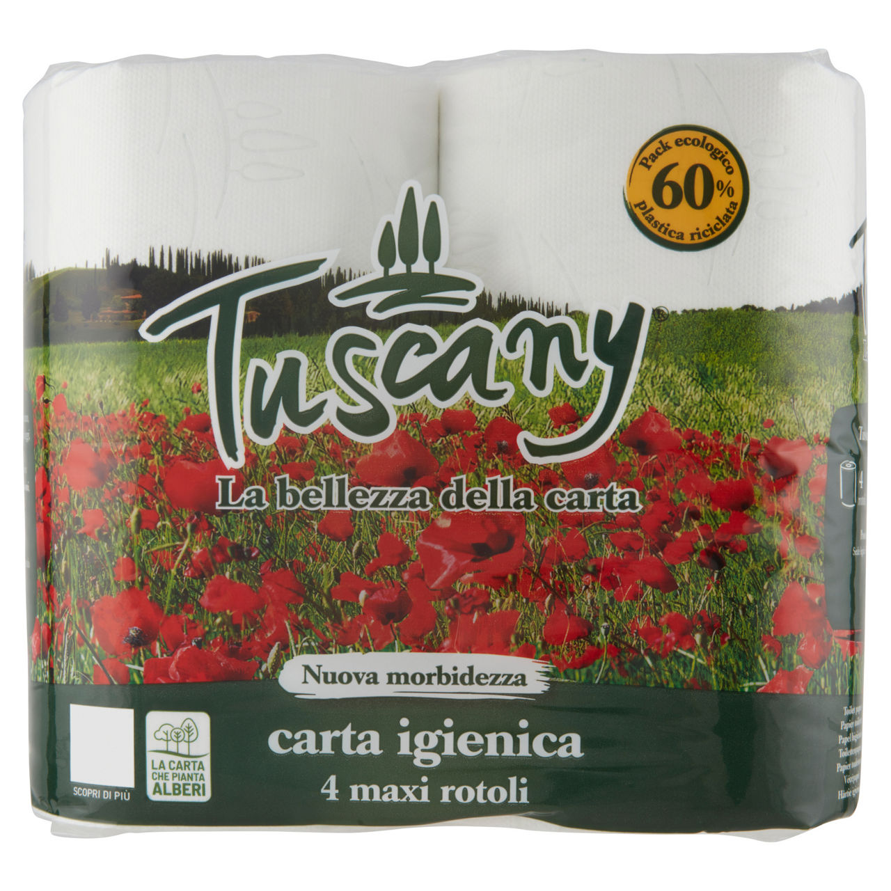 Carta igienica maxi rotoli 2 veli 4 pz - Immagine 01