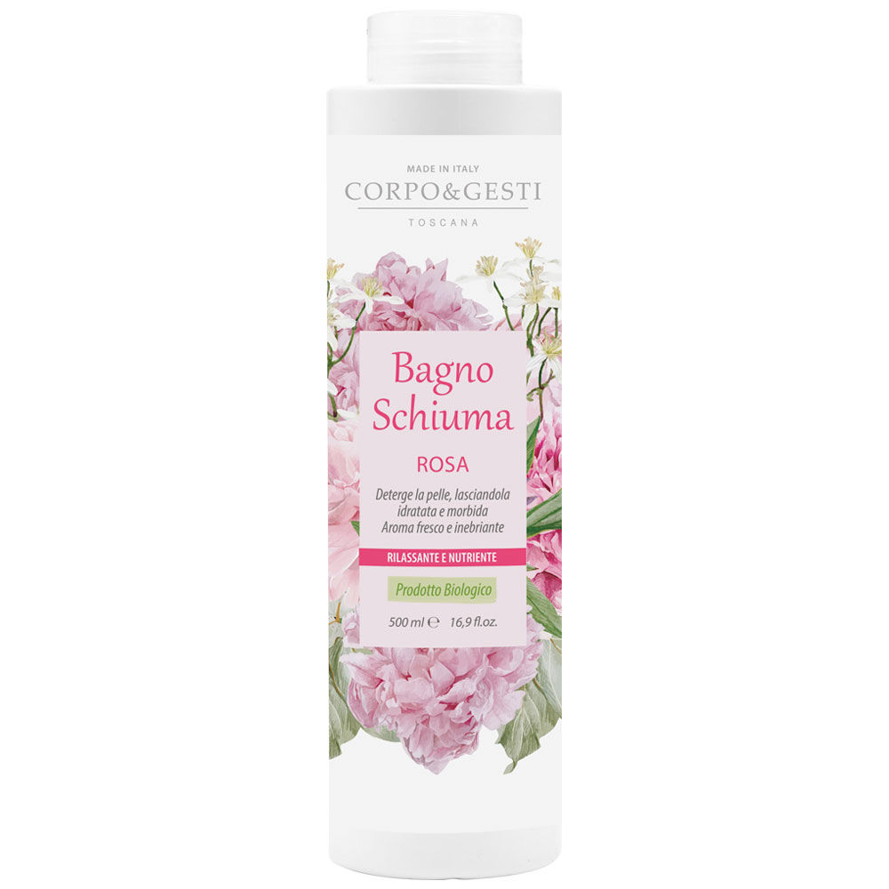 Bagno schiuma biologico corpo&gesti rosa 500 ml - Immagine 01