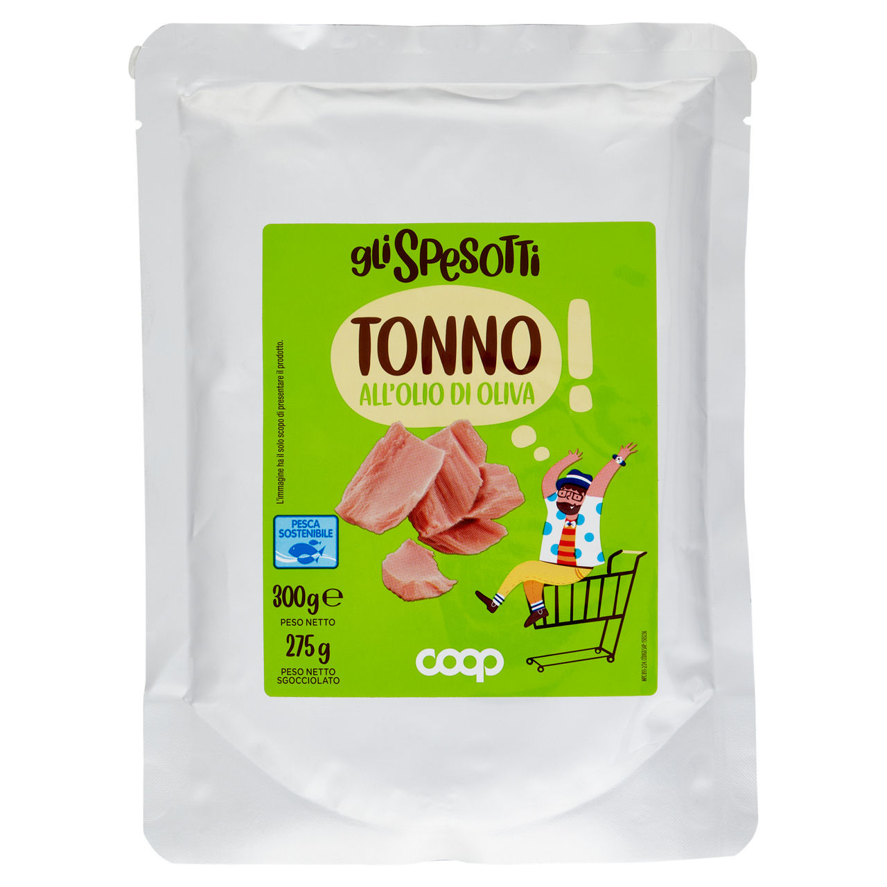 Tonno all'olio di oliva gli spesotti coop busta g 300 - Immagine 01