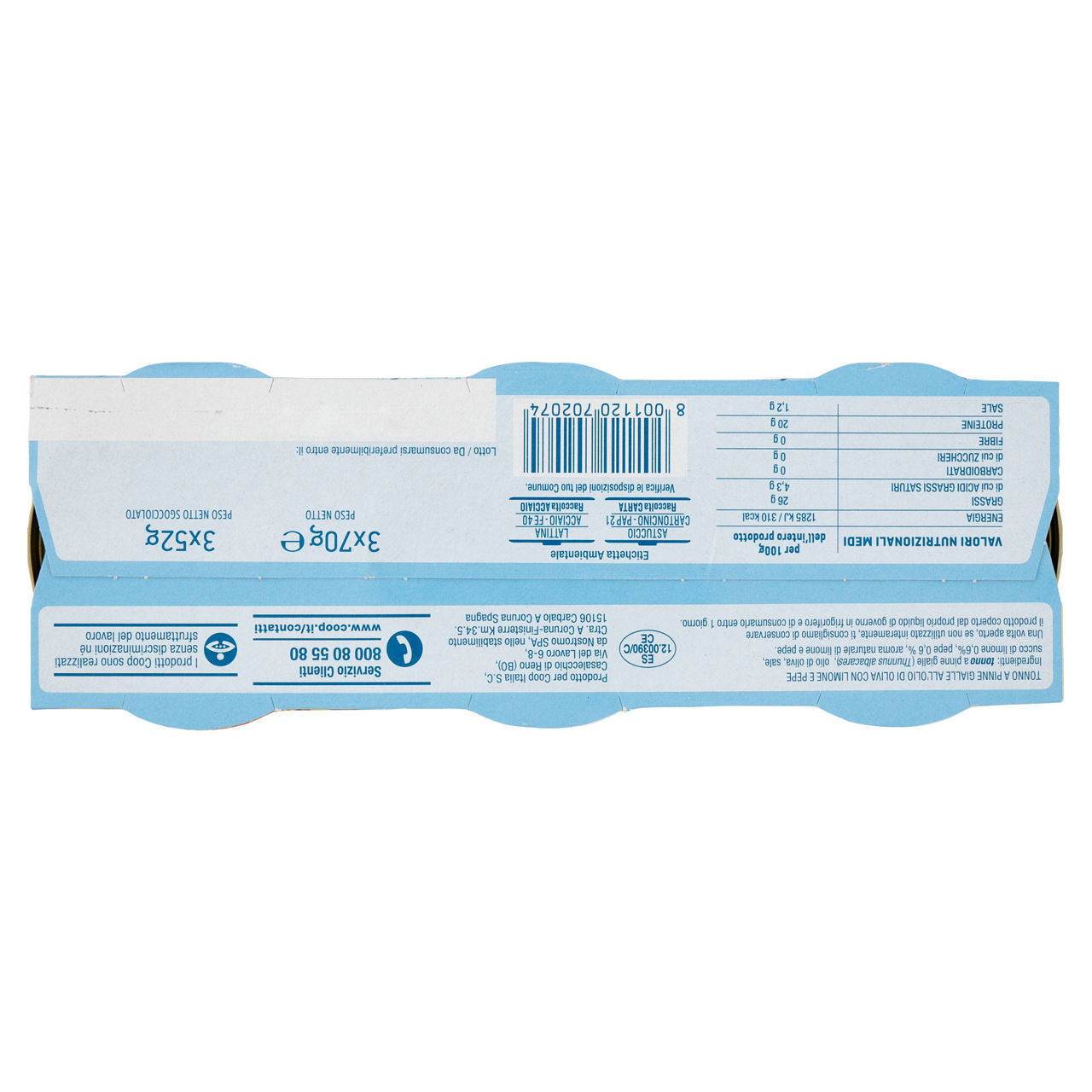 Tonno aromatizzato con limone e pepe lattina coop lattina g 70x3 - Immagine 31