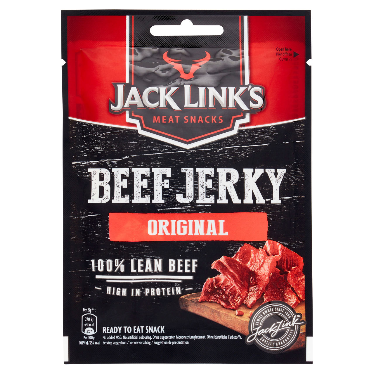Beef jerky jack original 25gr links