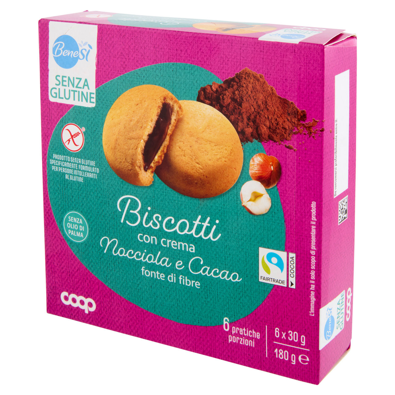 Biscotto ripieno cacao senza glutine  bene si' coop g180 6 confezioni con g2x15 - Immagine 41